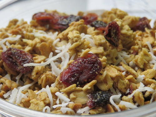 Strawberry-Cranberry Coconut Granola